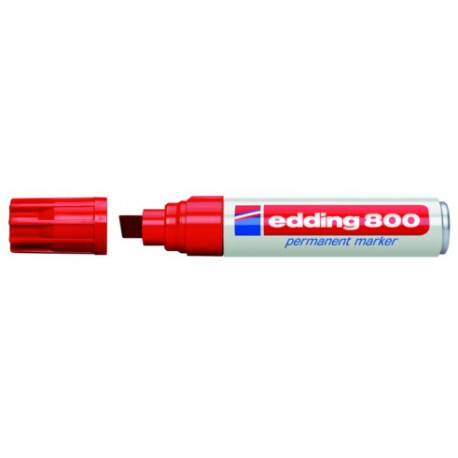 Marker permanent Edding 800, 4 - 12 mm, rosu Marker permanent Edding 800, 4 - 12 mm, rosu