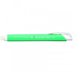 Radiera mecanica PENAC Tri Eraser, triunghiulara, 100% cauciuc - corp verde pastel