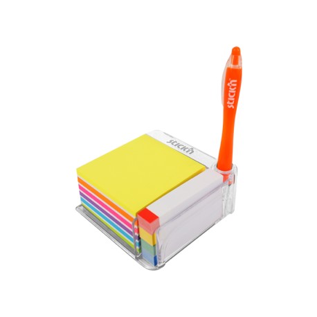 Notes autoadeziv cu suport, 76 x 76 mm - 400 file/set, 76 x 14 mm - 380 file/set, Stick"n