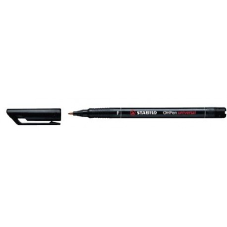 Marker Stabilo Ohpen Universal, varf rotund, 0.7 mm, negru
