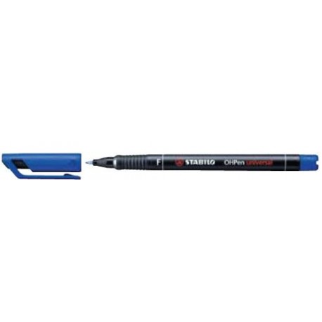Marker Stabilo Ohpen Universal, varf rotund, 0.7 mm, albastru