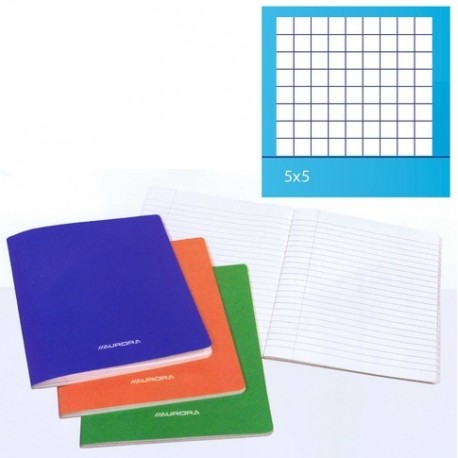 Caiet A4, 60 file - 80g/mp, liniat stanga, coperta carton laminat, AURORA - matematica