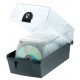 Cutie plastic pentru 60 CD/DVD, cu cheita, HAN Max 60 - negru