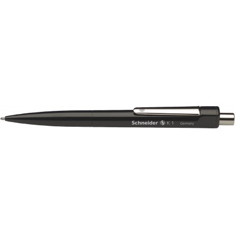 Pix SCHNEIDER K1, clema metalica, corp negru - scriere neagra