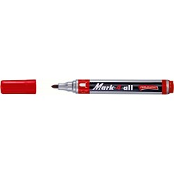 Marker permanent Stabilo Mark-4-All, varf 1.5 - 2.5 mm, rosu