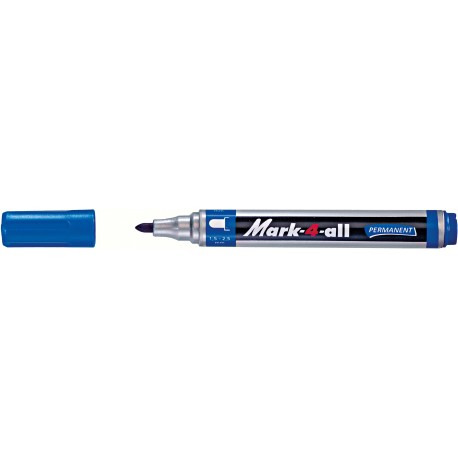 Marker permanent Stabilo Mark-4-All, varf 1.5 - 2.5 mm, albastru