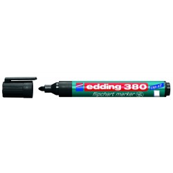 Marker Edding 380 pentru flipchart, varf rotund, 1.5-3mm, negru