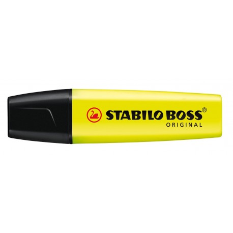 Textmarker Stabilo Boss, varf retezat 2 -5 mm, galben