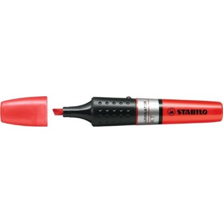 Textmarker Stabilo Luminator, varf retezat 2 - 5 mm, rosu