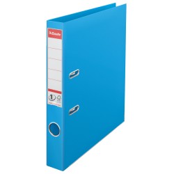 Biblioraft ESSELTE No. 1 Power, A4, plastifiat PP/PP, margine metalica, 50 mm - bleu