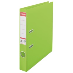 Biblioraft ESSELTE No. 1 Power, A4, plastifiat PP/PP, margine metalica, 50 mm - Vivida verde