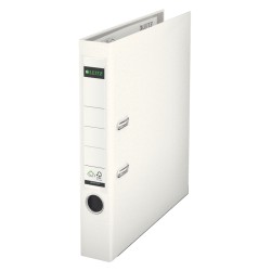 Biblioraft Leitz 180°, PP, partial reciclat, FSC, A4, 52 mm, alb