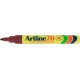 Permanent marker ARTLINE 70, corp metalic, varf rotund 1.5mm - maro