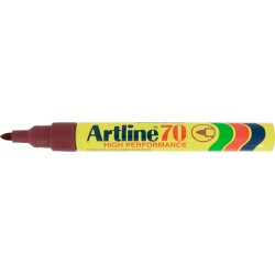 Permanent marker ARTLINE 70, corp metalic, varf rotund 1.5mm - maro