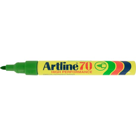 Permanent marker ARTLINE 70, corp metalic, varf rotund 1.5mm - verde