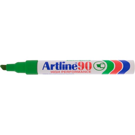 Permanent marker ARTLINE 90, corp metalic, varf tesit 2.0-5.0mm - verde