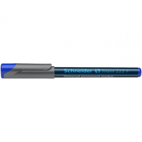 Universal permanent marker SCHNEIDER Maxx 222 F, varf 0.7mm - albastru