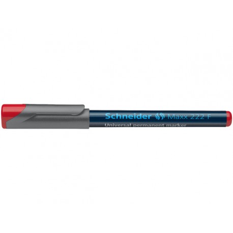 Universal permanent marker SCHNEIDER Maxx 222 F, varf 0.7mm - rosu