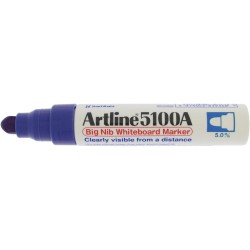 Marker pentru tabla de scris ARTLINE 5100A, corp metalic, varf rotund 5.0mm - albastru