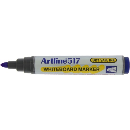 Marker pentru tabla de scris ARTLINE 517 - Dry safe ink, varf rotund 2.0mm - albastru