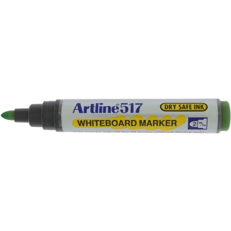 Marker pentru tabla de scris ARTLINE 517 - Dry safe ink, varf rotund 2.0mm - verde