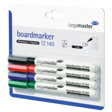 Marker pentru tabla Legamaster TZ140, 4 culori/set