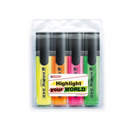 Set Textmarker Edding 345, 4 culori