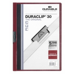 Dosar Durable Duraclip Original, 30 coli, rosu