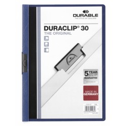 Dosar Durable Duraclip Original, 30 coli, albastru inchis