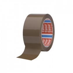 Banda adeziva Tesa, 48 mm x 66 m, maro, adeziv din cauciuc sintetic