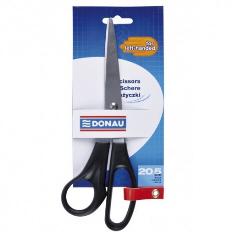 Foarfeca otel, ergonomica, 20.5cm, pentru stangaci, DONAU Classic - maner negru Foarfeca otel, ergonomica, 20.5cm, pentru stangaci, DONAU Classic - maner negru