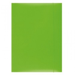 Mapa din carton plastifiat cu elastic, 300gsm, Office Products - verde