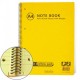 Caiet cu spirala, A4, 80 file - 80g/mp, 4 perforatii, coperti carton, AURORA - dictando-hartie galbena
