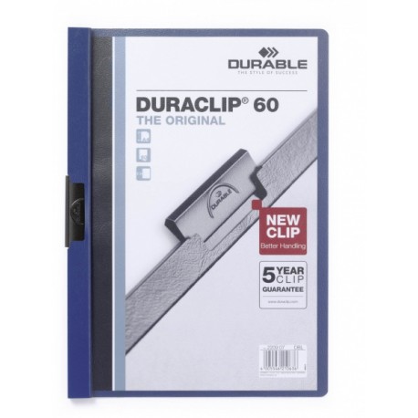 Dosar Durable Duraclip Original, 60 coli, albastru inchis