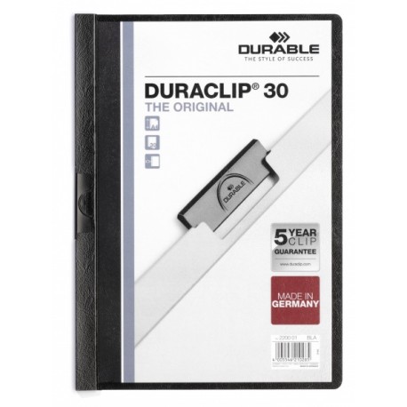 Dosar Durable Duraclip Original, 30 coli, negru