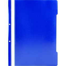 Dosar plastic cu sina si 2 perforatii, bleumarin, 25 buc/set