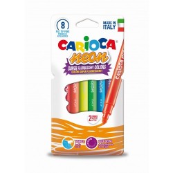 Carioca super lavabila, fluorescenta, 8 buc/cutie, CARIOCA Neon