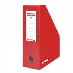 Suport vertical pentru cataloage, A4 - 10cm latime, din carton laminat, DONAU - rosu