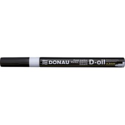 Marker permanent, Donau, cu vopsea, corp metalic, vf.rotund,2.2mm, alb