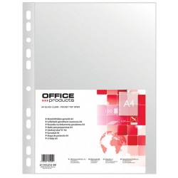 Folie protectie pentru documente, 40 microni, 100folii/set, Office Products -transparent orange peel