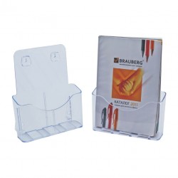 Display plastic pentru brosuri, de birou/perete, 1 x A4-portrait, KEJEA - transparent