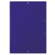 Mapa din carton plastifiat, cu elastic pe colturi, 400gsm, DONAU - albastru