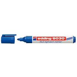 Marker permanent Edding 8030 NLS, varf rotund, 1.5 - 3 mm, albastru