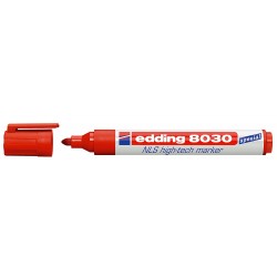 Marker permanent Edding 8030 NLS, varf rotund, 1.5 - 3 mm, rosu