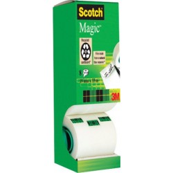 Banda adeziva Scotch Magic, 19 mm x 33 m, 6 role + 2 gratis