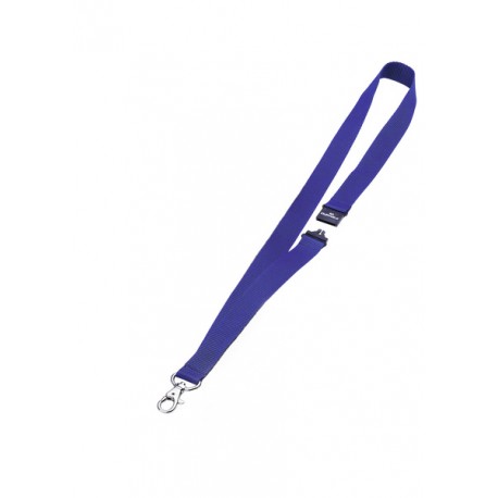 Snur textil Durable pentru ecuson, 80 cm lungime, albastru, 10 buc/cutie