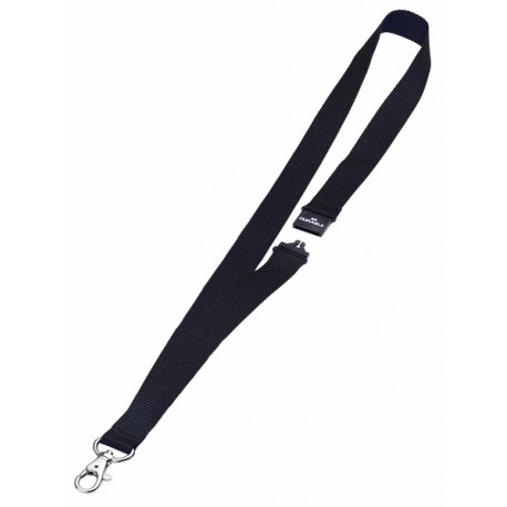 Snur textil Durable pentru ecuson, 80 cm lungime, negru, 10 buc/cutie