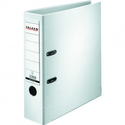 Biblioraft plastifiat Falken, 318 x 285 mm, 80 mm, alb