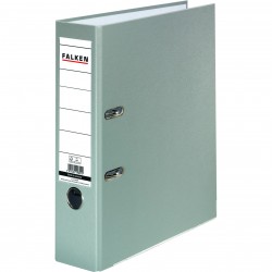 Biblioraft plastifiat color Falken, 80 mm, gri