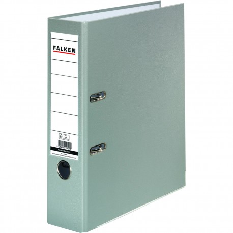 Biblioraft plastifiat color Falken, 80 mm, gri Biblioraft plastifiat color Falken, 80 mm, gri